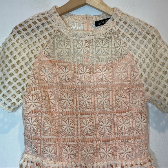 ELLIAT REVOLVE Soft Pink Lace Overlay Dress - Picture 4 of 15